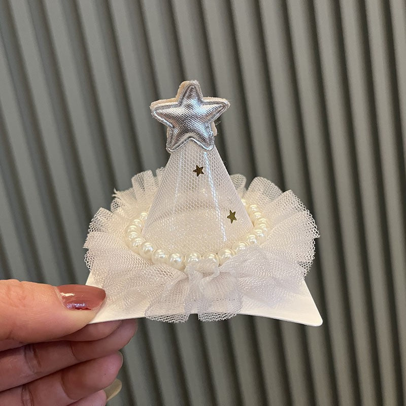 Wholesale Birthday Hat Hairpin Pearl  Hairpin  Dollhouse Accessories