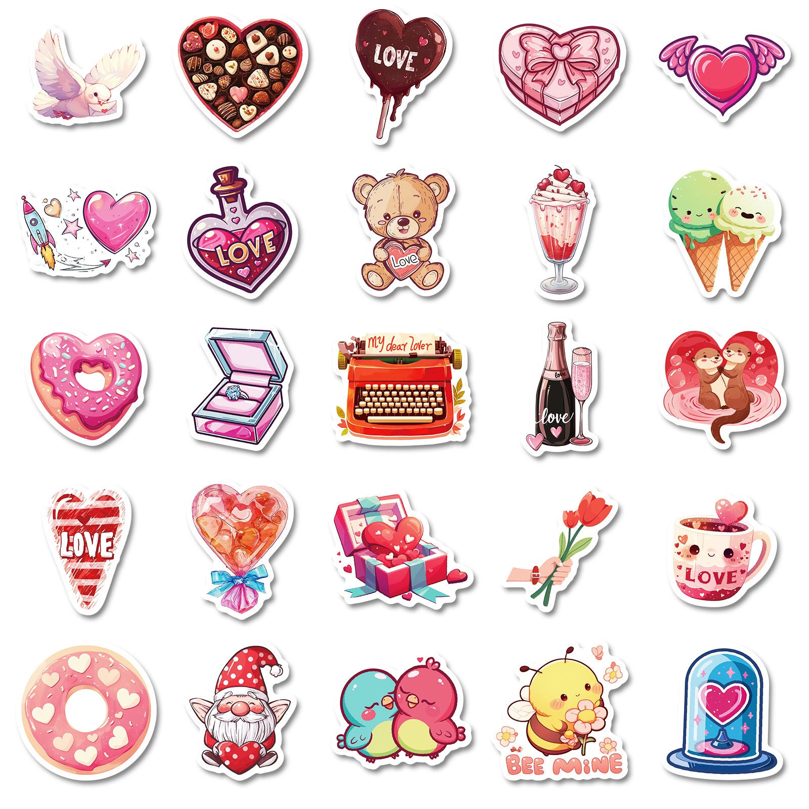 Wholesale 50pcs Sweet Valentine' s Day series stickers