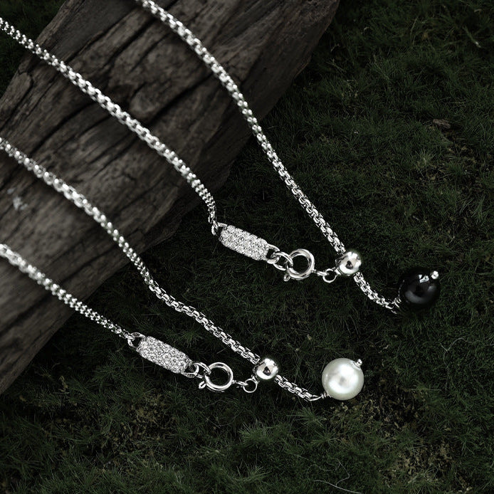 Wholesale Clavicle Chain Adjustable Zircon Buckle Necklace Sweater Chain