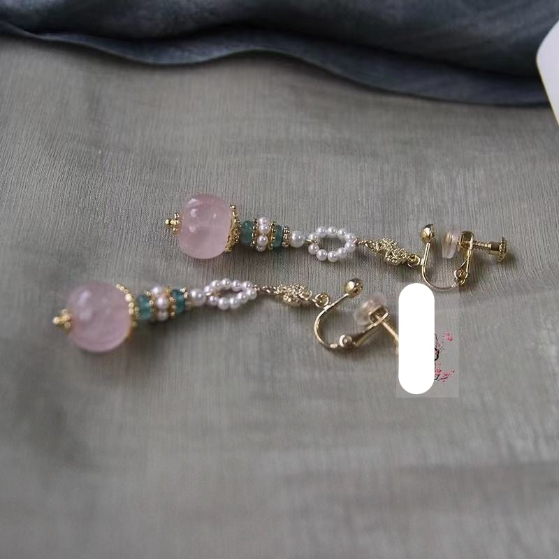 Wholesale Song and Ming Dynasty Hanfu accessories Red Mansion Relic Earrings