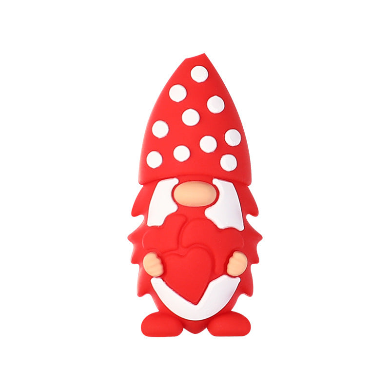 Wholesale 20pcs  Valentine' s Day 3D Silicone  Focal Beads