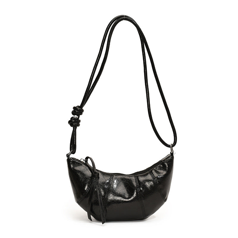 Wholesale Solid Color Versatile Crossbody Croissant Bag