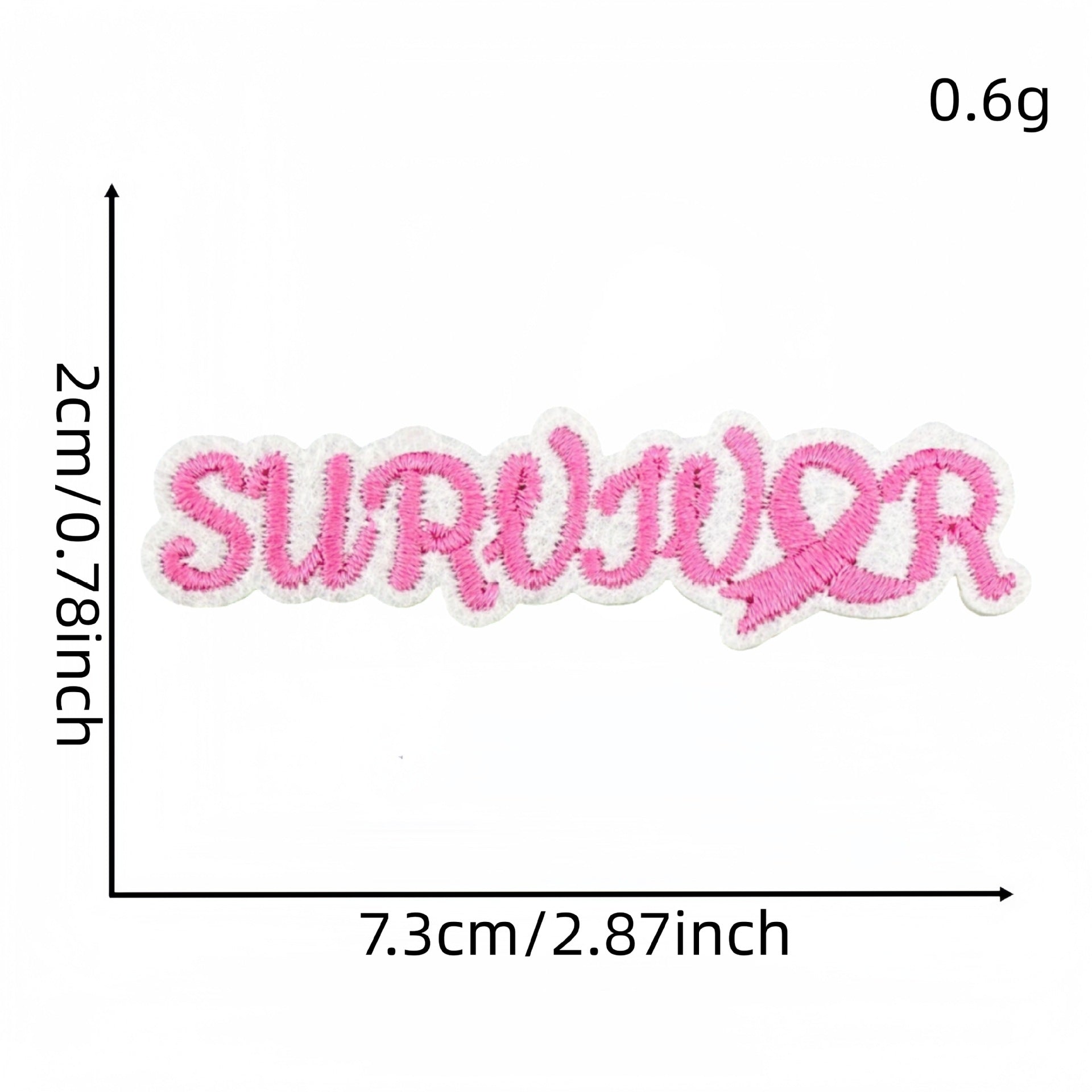 Wholesale Pink Ribbon Embroidered Iron On Patch Decorative Sewing Badge For Clothing Bags DIY Craft Accessory