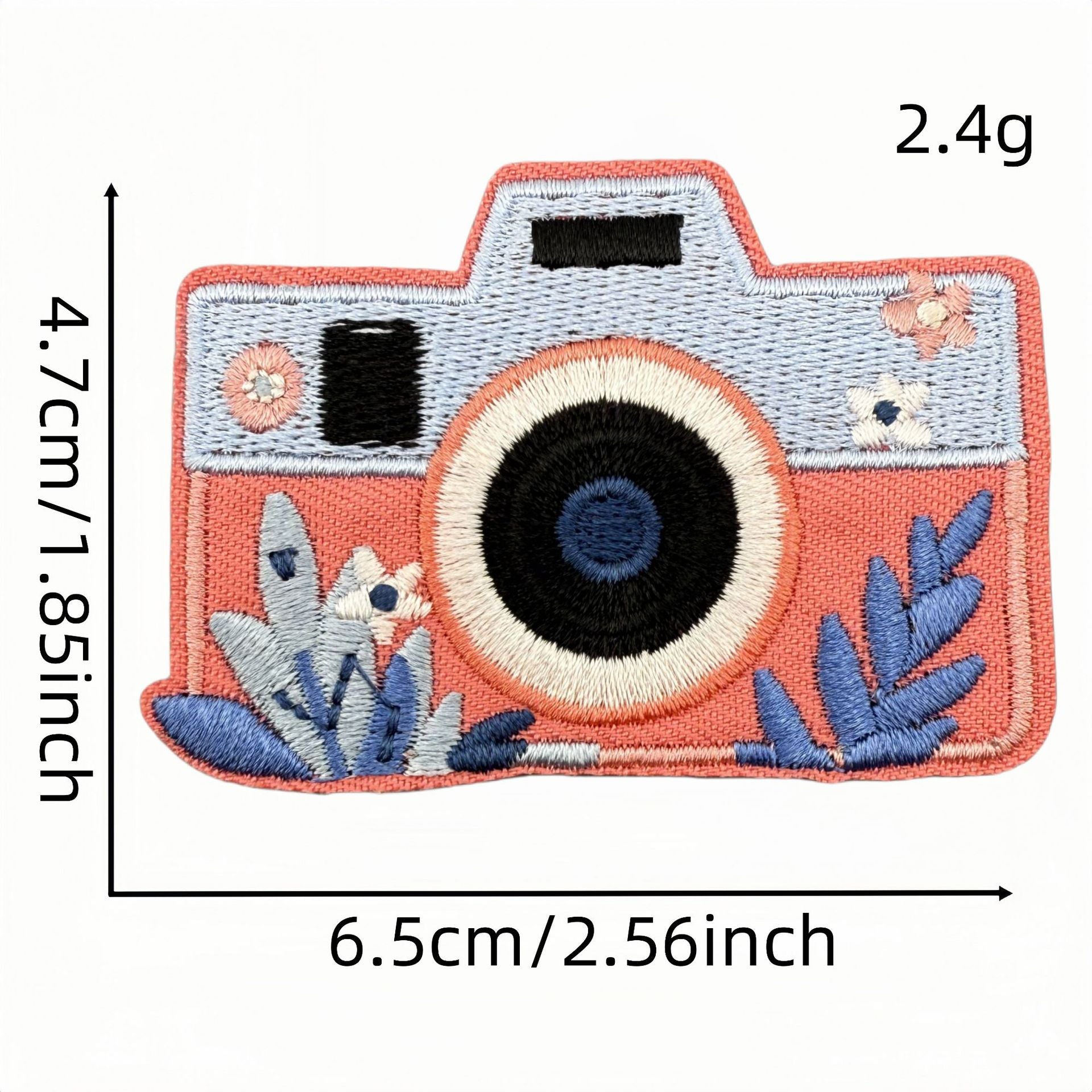 Wholesale Trendy Cartoon Camera Embroidered Iron On Patches For Clothing Decoration DIY Accessory