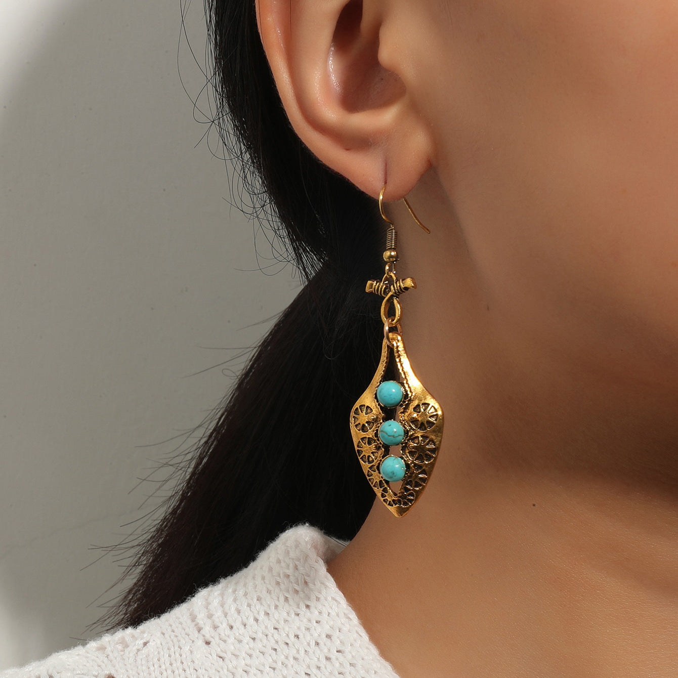 Wholesale Bohemian Turquoise Vintage Earrings