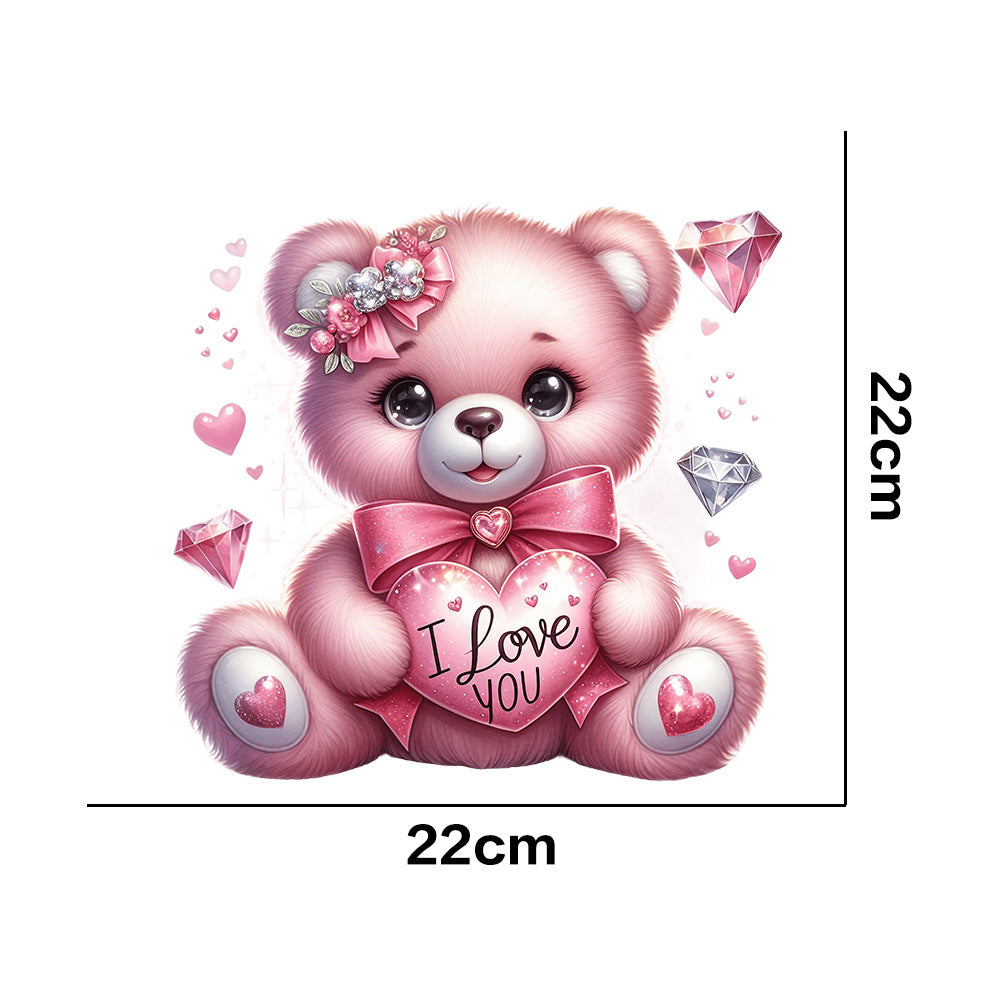 Wholesale 10pcs Valentine's Day Love Cute Bear UV DTF Ready to Press Transfers Wraps