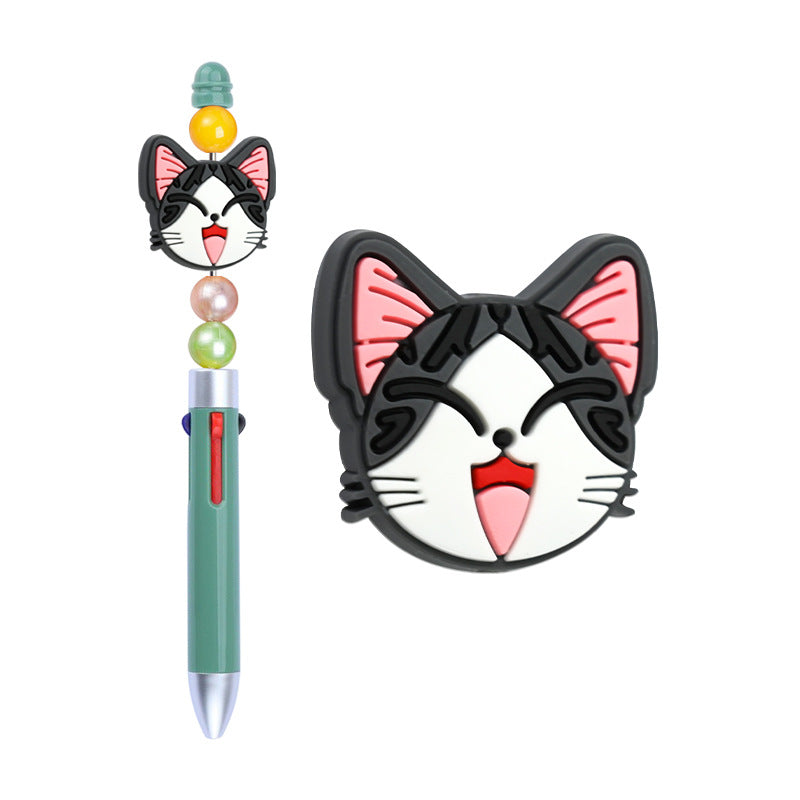 Wholesale  Random 100pcs/pack  Cartoon animal beaded PVC soft rubber beads