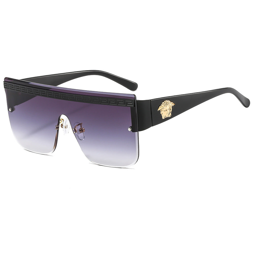 Wholesale Personalized One-Piece Eyebrow-Cut Sunglasses Men' s and Women' s Modern Sunglasses