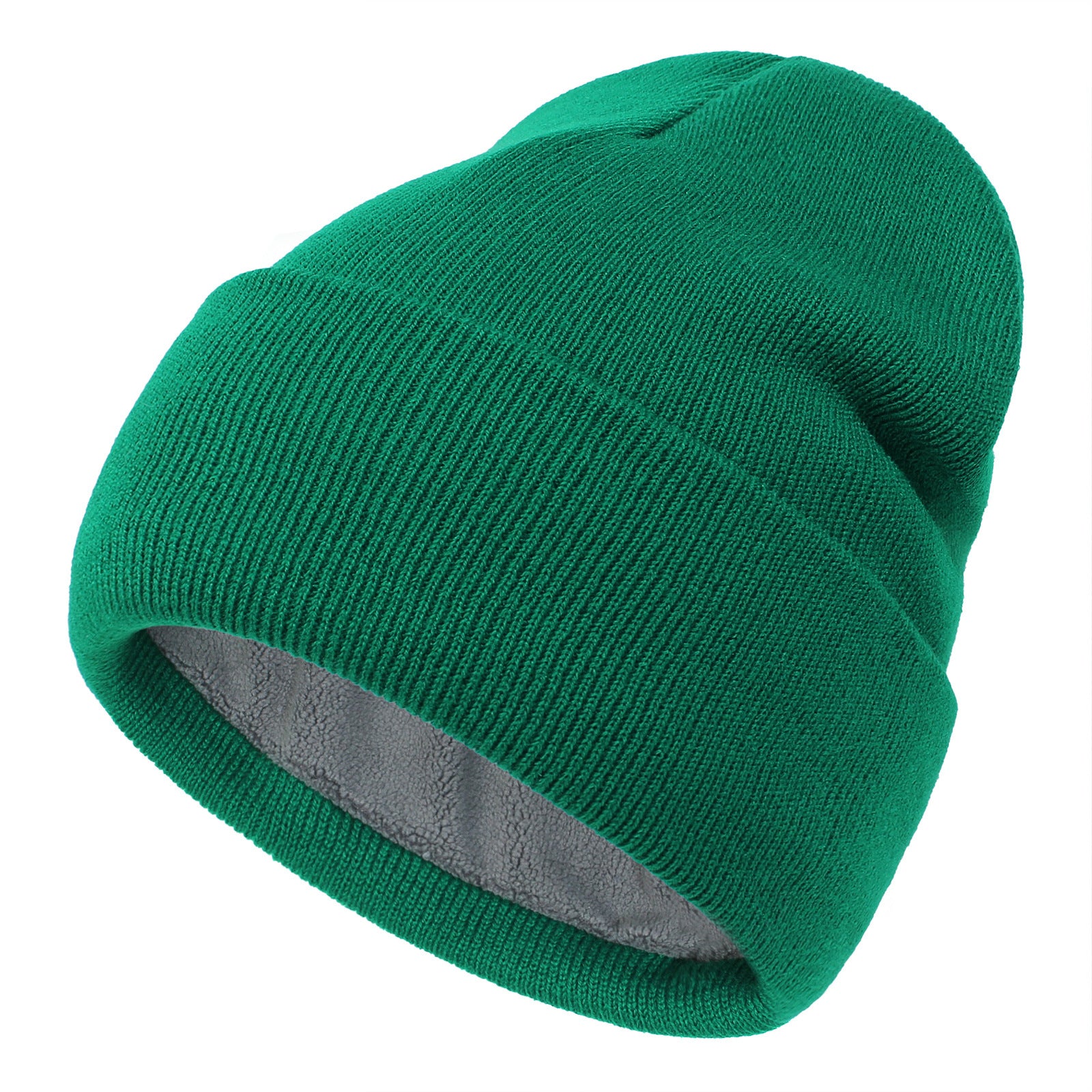 Wholesale Knitted Plus Velvet Warm Wool Solid Color Baita Casual Pullover Hat