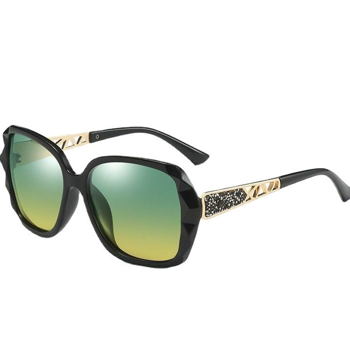 Wholesale Large Frame Anti-ultraviolet Polarized Diamond Sunglasses