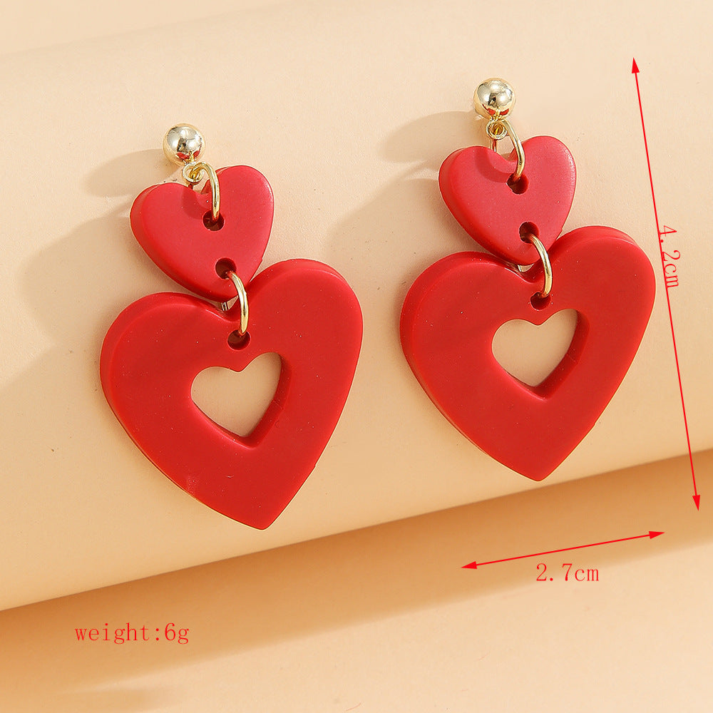Wholesale Valentine' s Day Soft Ceramic Romantic Love Earrings