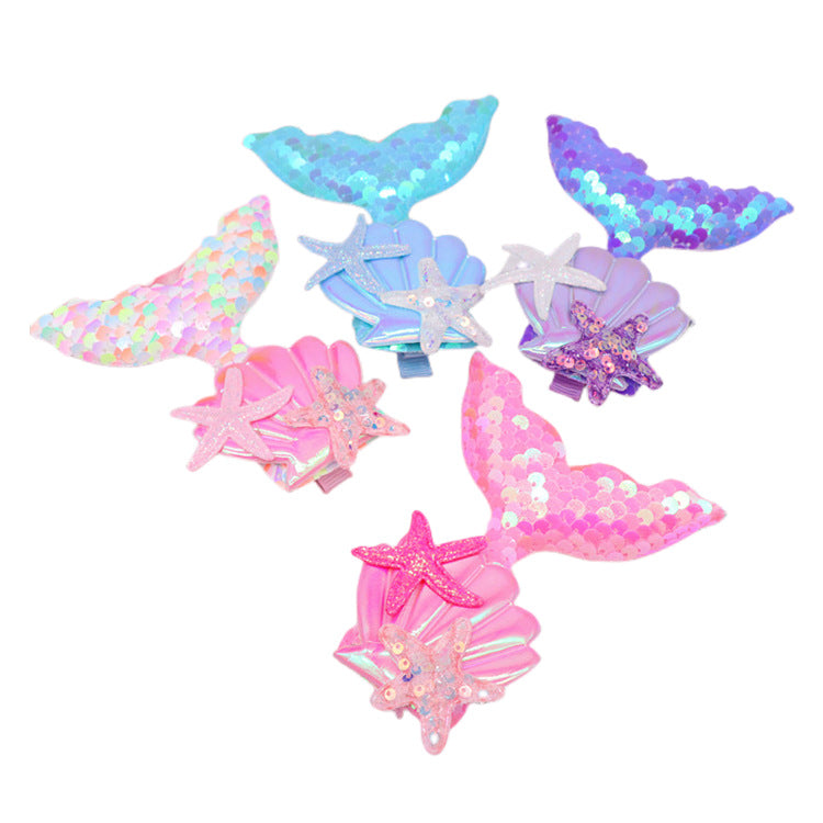 Wholesale Fabric Children's Mermaid Hairpin