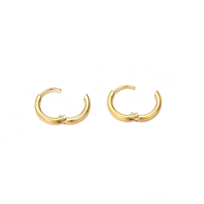 Wholesale Gold-plated stainless steel hoop earrings