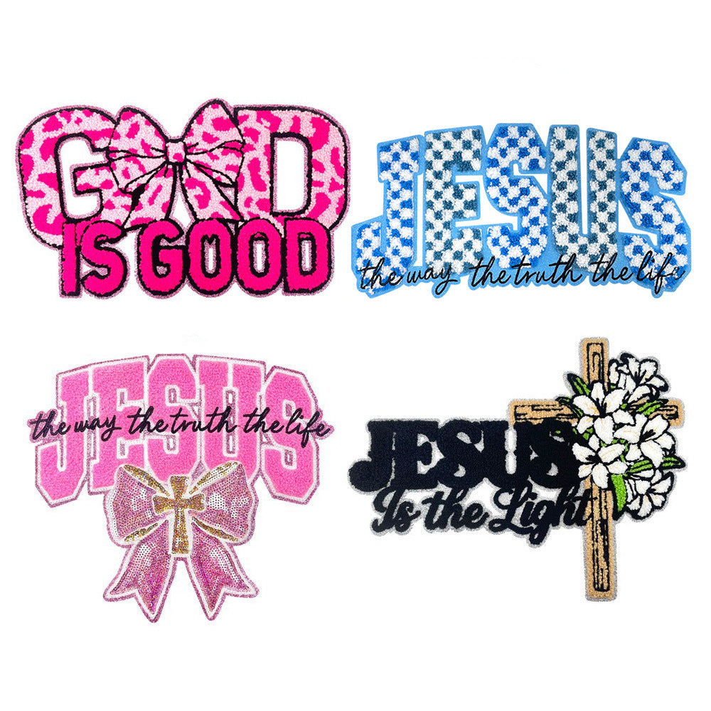 Wholesale Stylish Bow Embroidered Fabric Patch With Adhesive Backing Decorative DIY Applique For Shoes And Hats Craft Sewing Accessory