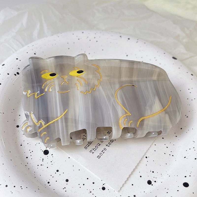 Wholesale Tortoiseshell Siamese Orange Cat Acetate Hairpin Catch