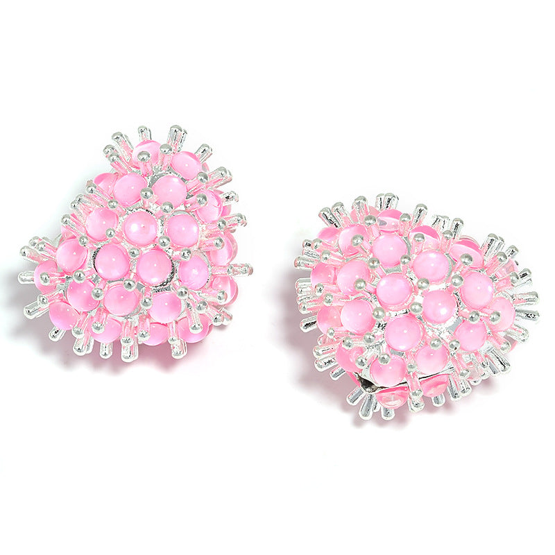 Wholesale 5pcs Heavy Worker Fish Beads Love Alloy Peach Heart Vertical Hole Beads DIY Accessories