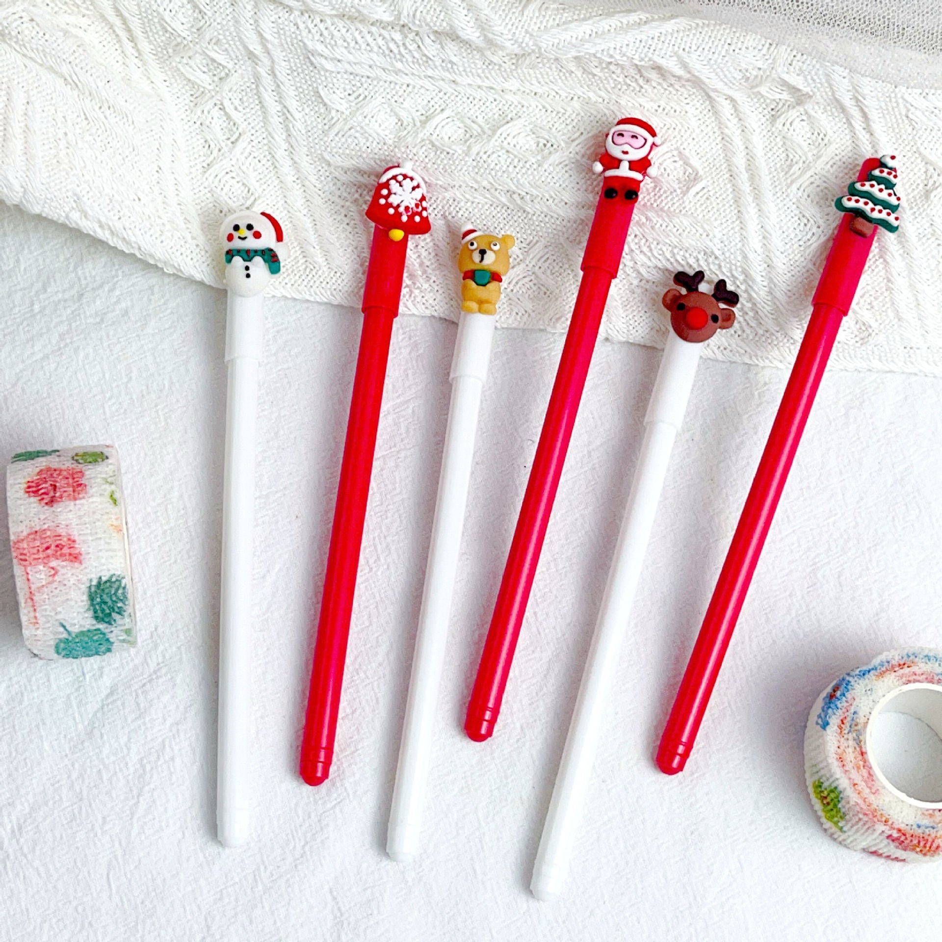 Wholesale Christmas Tree Reindeer Plastic Gel Pen
