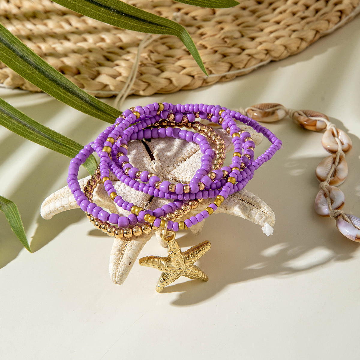 Wholesale Bohemian Beach Vacation Style Multicolor Beaded Bracelet