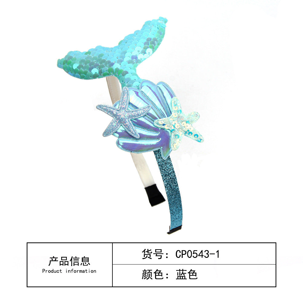 Wholesale Sequined Shell Mermaid Sweet Headband