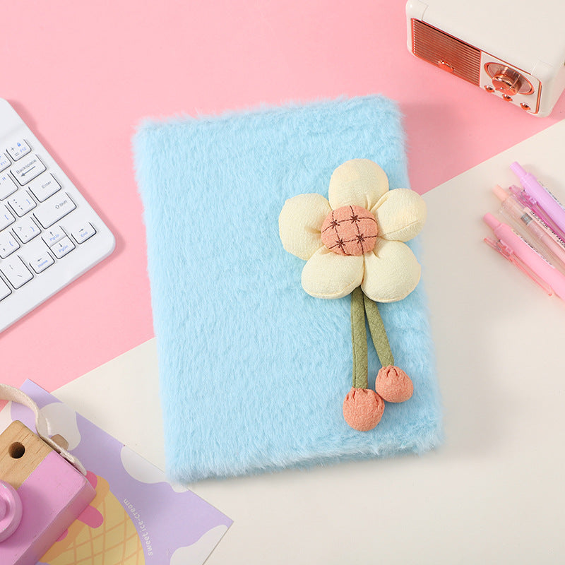 Wholesale Plush Diary Three-Dimensional Sunflower Notebook