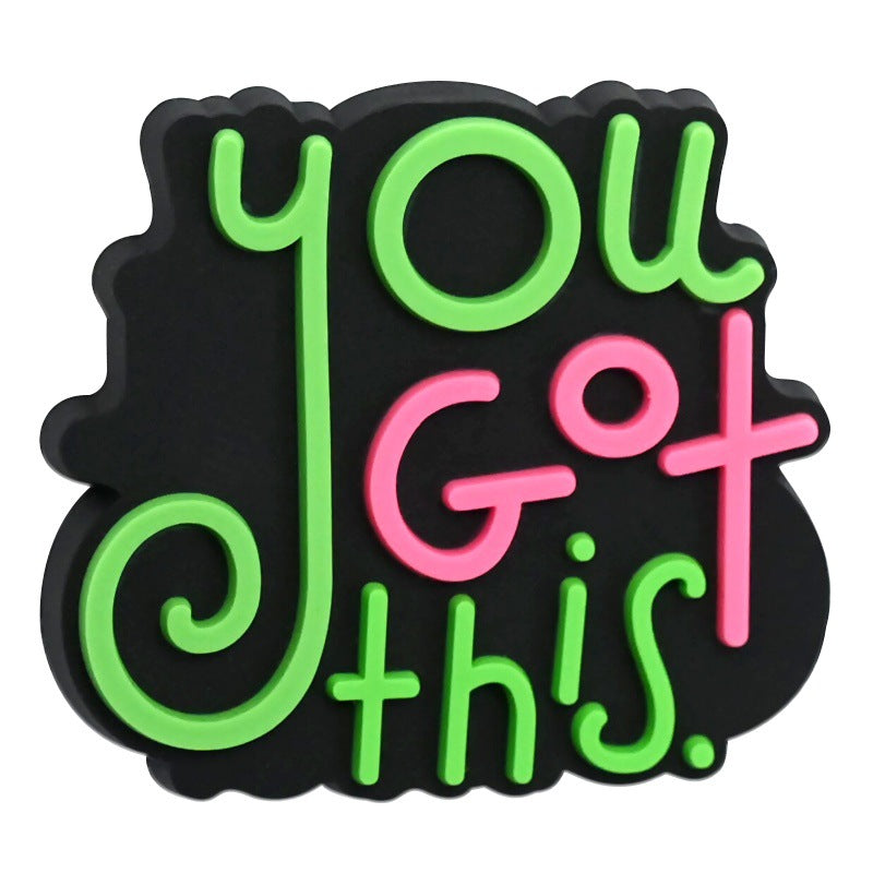 Wholesale Random 100pcs Phrase Love Yourself Beaded Pen Focal Beads