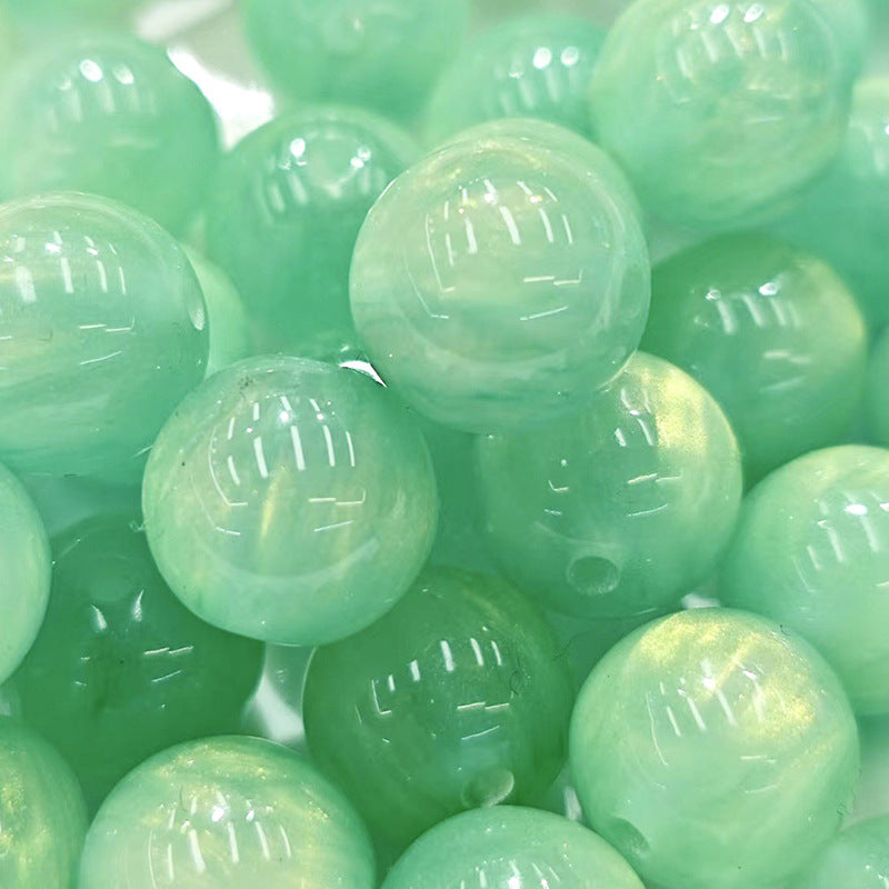 Wholesale 10pcs/pack Gilded cloud high-end halo round beads Acrylic Beads