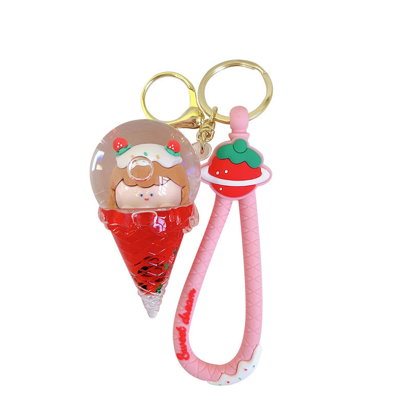 Wholesale Acrylic Ice Cream Oil Keychain