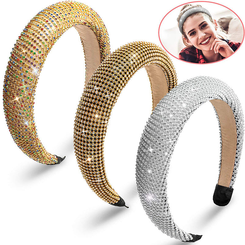 Wholesale Baroque Sponge Rhinestone Hair Accessories Headbands