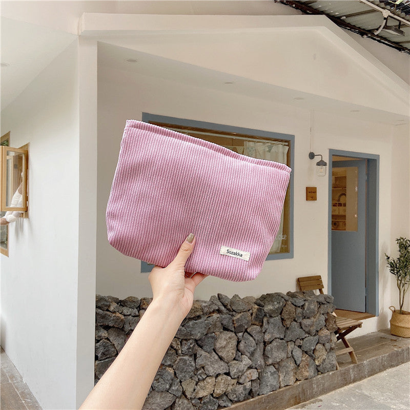 Wholesale Large Capacity Corduroy Cosmetic Bag