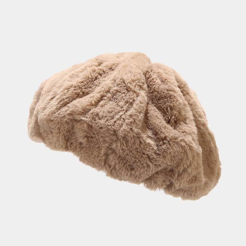 Wholesale Autumn and Winter Plush Thickened Warm Beret