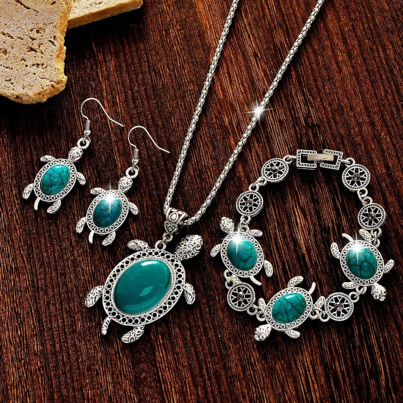 Wholesale Turquoise Bohemian Vintage Turquoise Jewelry Set