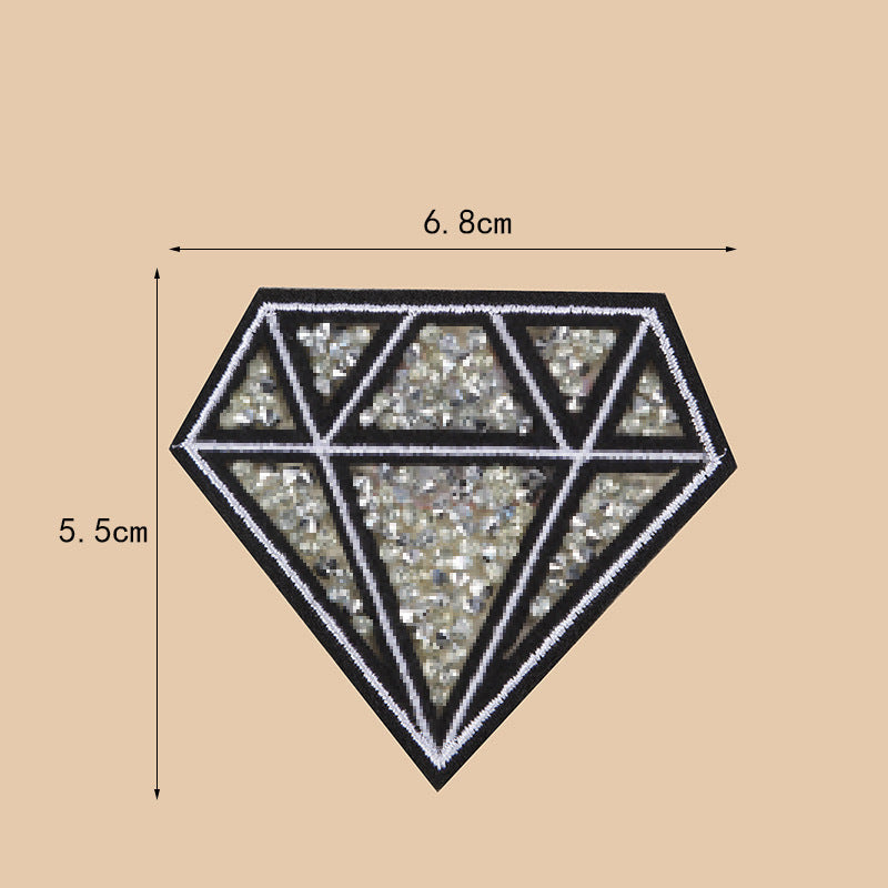 Wholesale 10pcs Embroidery diverse cartoon diamond inlaid DIY Patches