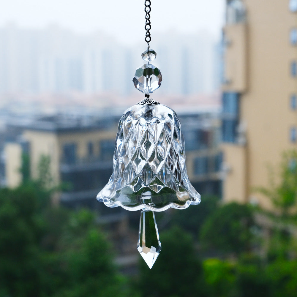 Wholesale Rainbow Crystal Wind Chimes  Bell Glass Pendant Sun Catcher Christmas Decorations