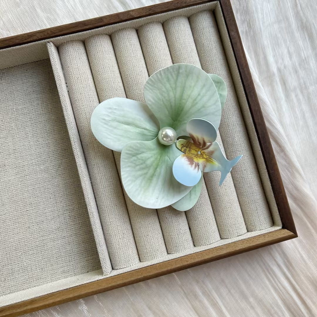 Wholesale Valentine's Day Excellent Purple Phalaenopsis Simulated Flower Atmosphere Headwear