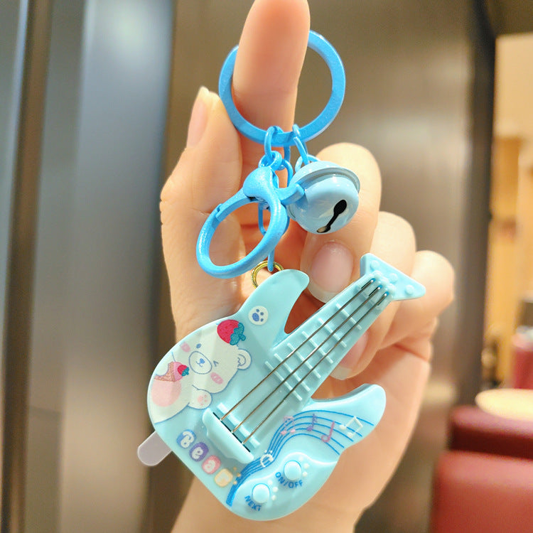 Wholesale Plastic Cartoon Animal Guitar Keychains