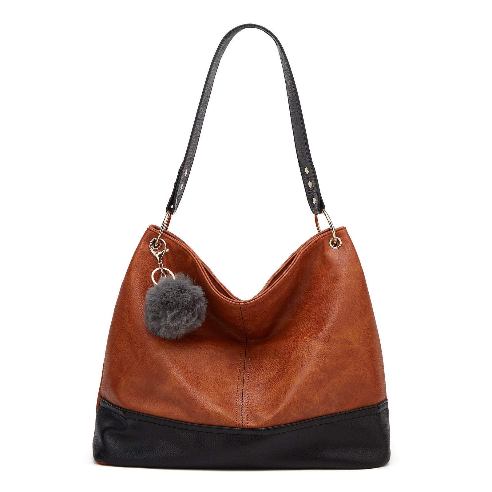 Wholesale PU Stitching Soft Leather Tote Bag