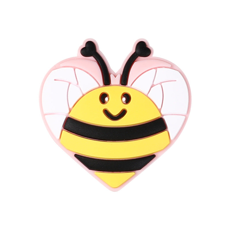 Wholesale 20pcs Valentine's Day Love Silicone DIY Pacifier Chain Silicone Beads