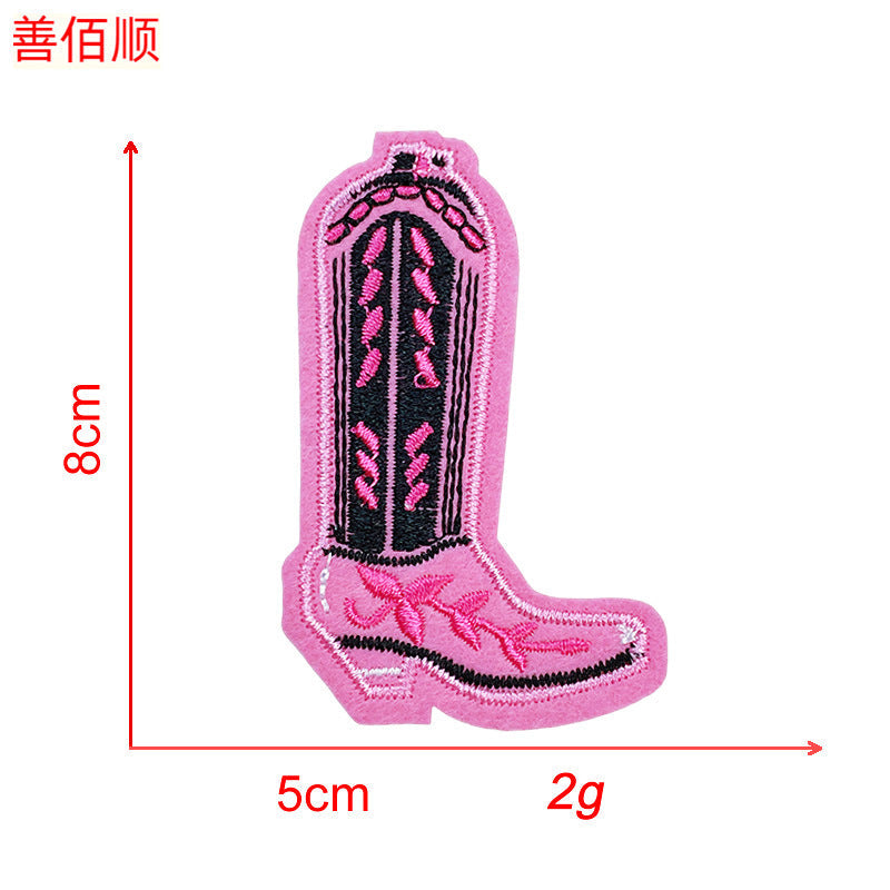 Wholesale 5pcs Shoes Cloth Patch Non-woven Fabric Sewing Boots Jeans Personalized Decoration Patch FS
