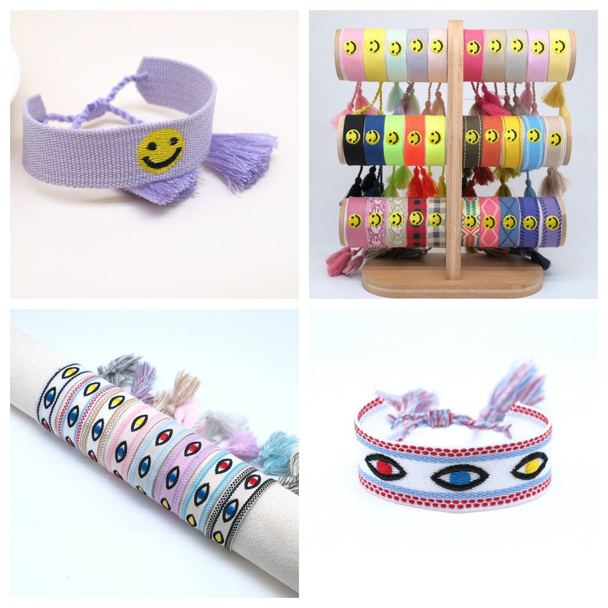 Wholesale Polyester Cord Weaving Mother's Day Bracelet Wrist Strap