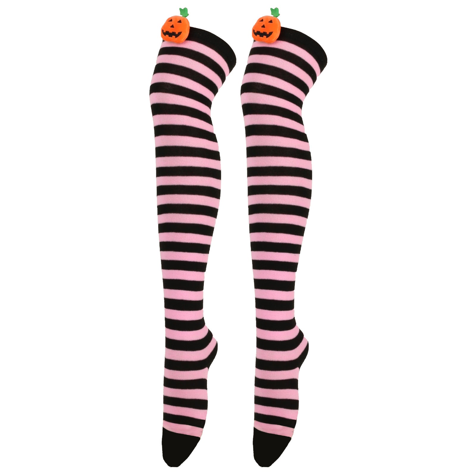 Wholesale Halloween Cartoon Devil Knee-high Striped Socks
