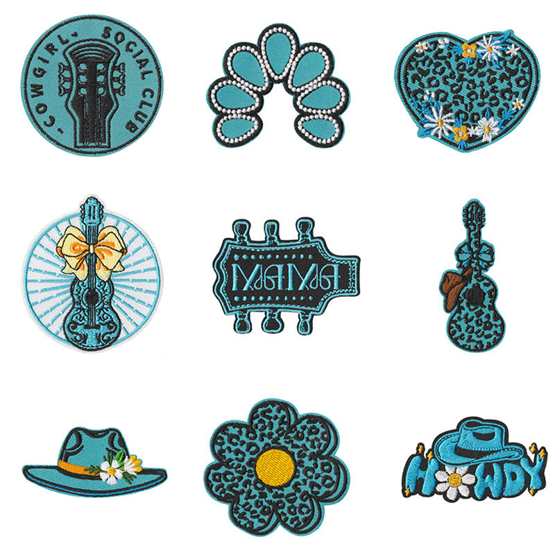 Wholesale Heart Shaped Embroidered Patches 9 Piece Iron On Badge Set For Hats Clothes Towels Luggage Everyday Use