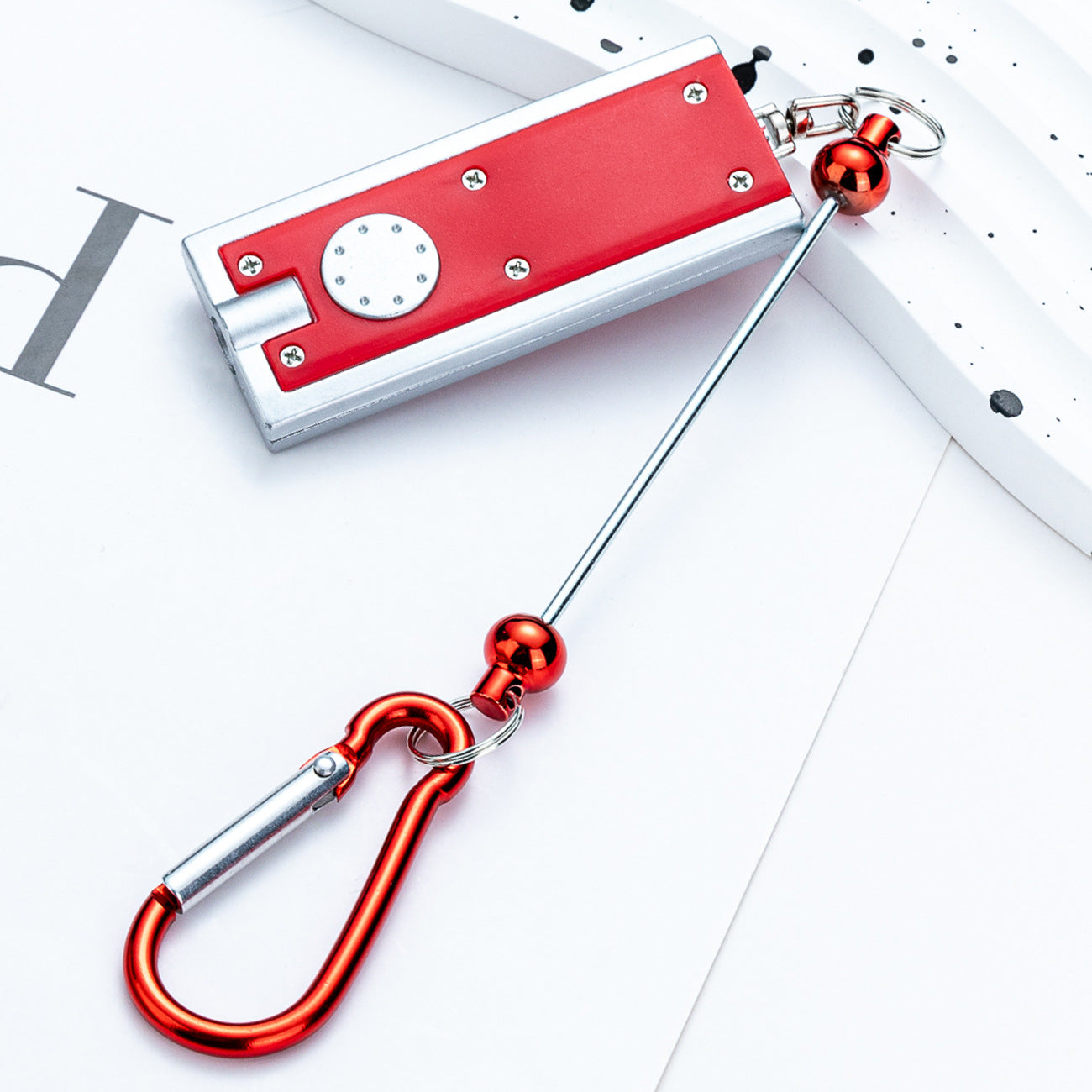 Wholesale DIY Beaded LED Mountaineering Buckle Light Square LED Small Flashlight