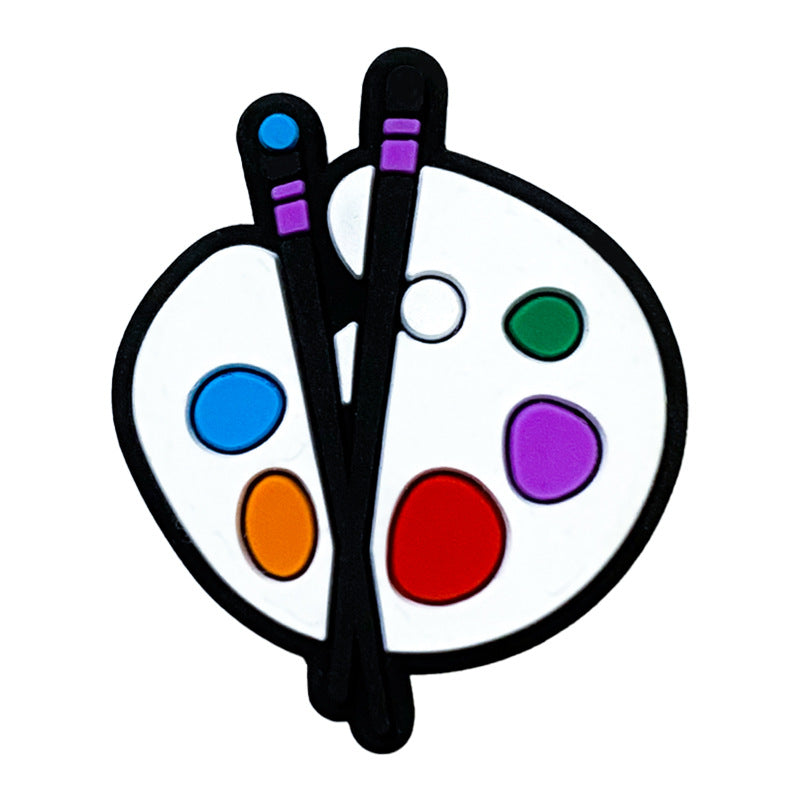 Wholesale  10pcs Silicone drawing board beads keychain beads