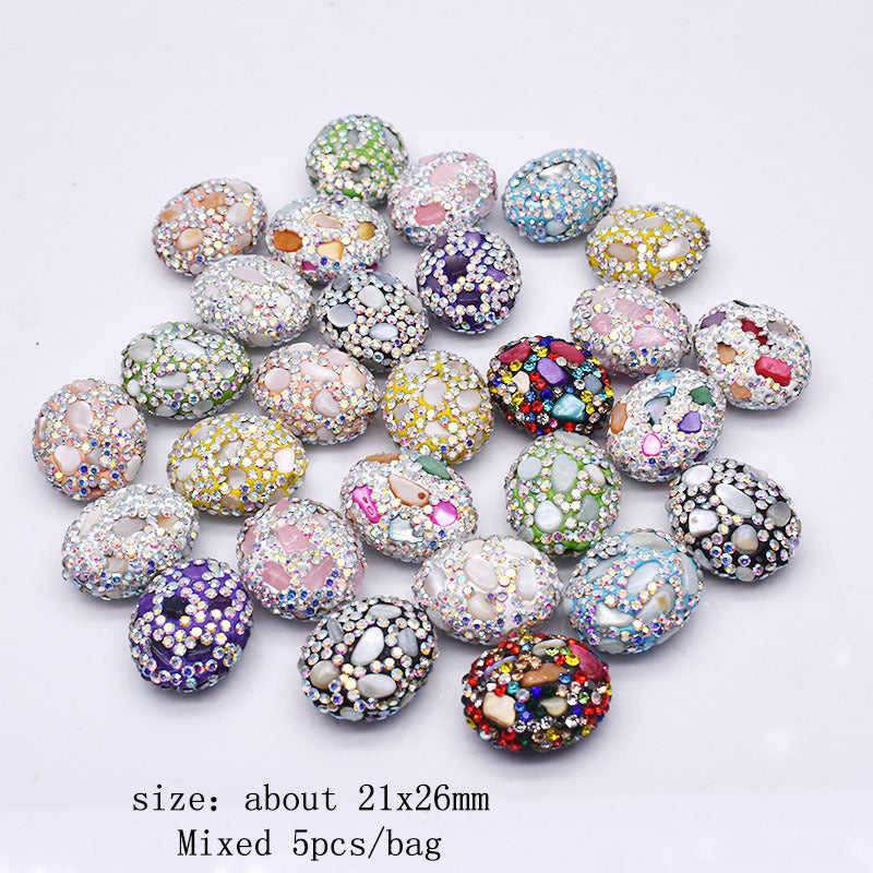 Wholesale 5pcs Clay Heavy Industry Fishtail Zircon Bear Strawberry Beads