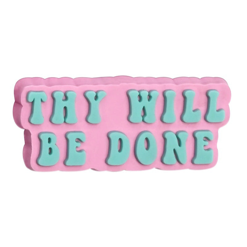 Wholesale Random 100pcs phrase cartoon cross Focal Beads