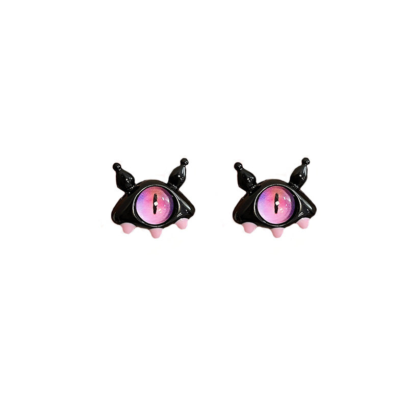 Wholesale Cartoon Little Devil Halloween Opal Alloy Earrings