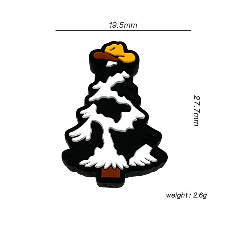 Wholesale 10pcs/pack Christmas tree silicone beads