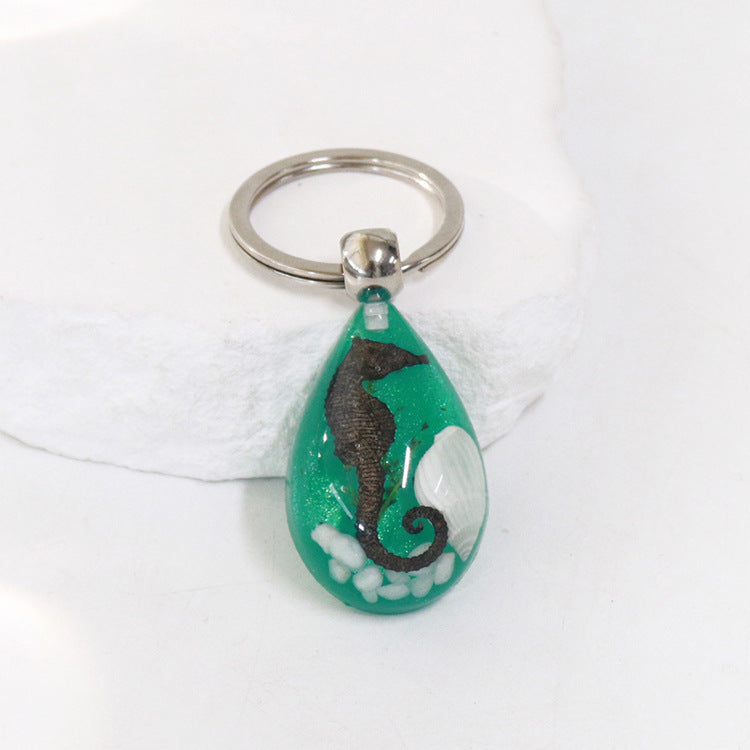 Wholesale seahorse marine keychain  marine creative jewelry