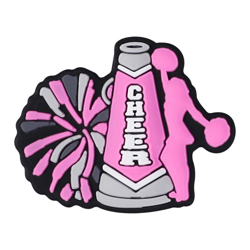 Wholesale 20pcs Epoxy Cartoon Football Silicone Personalized Beads