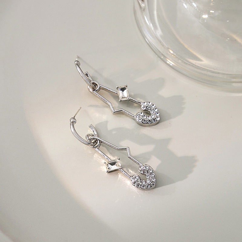 Wholesale Love Hollow Tassel Micro-Inlay/Geometric Square Earrings